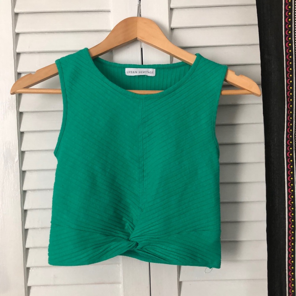 Green crop top